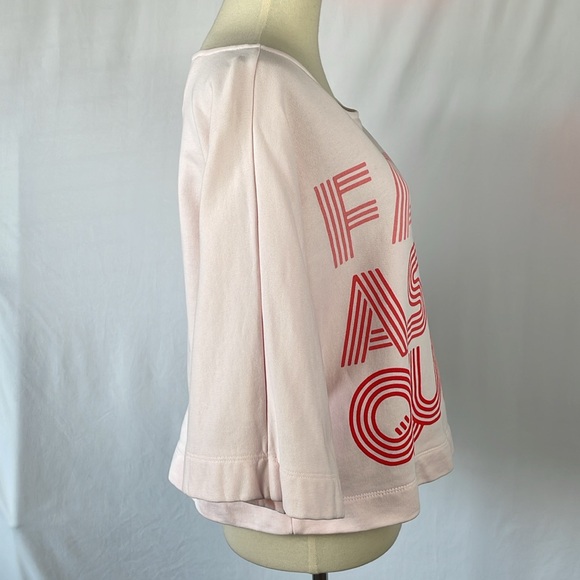 Maeve Anthropologie Light Pink "Fantastique" Oversized Tee - Size XS - Picture 10 of 14